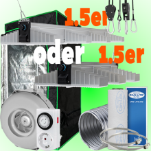 LED GROWBOX SET GP90 - 90x90x180 - Sanlight EVO3 200W oder EVO 4 265W - 1.5