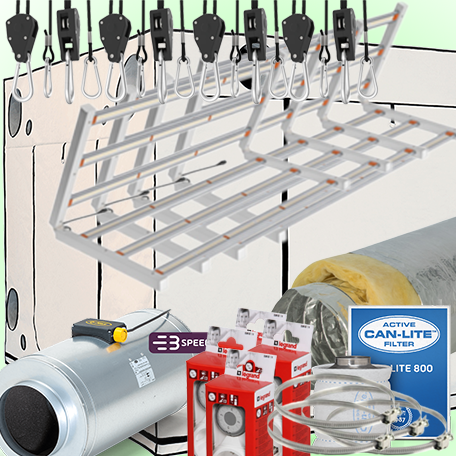 LED GROWBOX SET Q300+ - (no ballast) - 4x sunLIGHT 720W