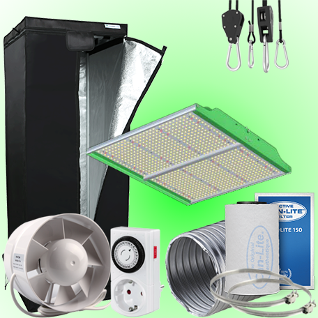 LED GROWBOX SET HL40 - 40x40x120cm - SUN FORCE 200W