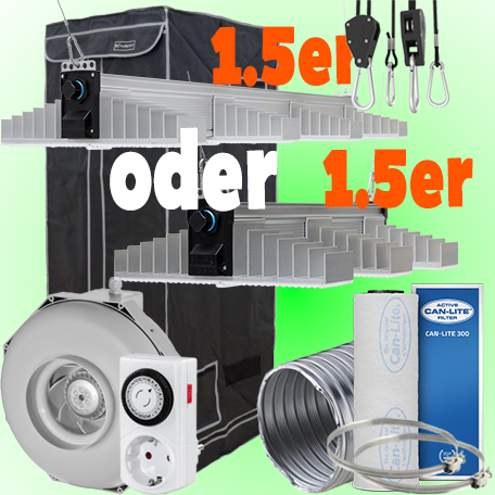 LED GROWBOX SET PT80 - 80x80x180 - Sanlight EVO3 200W oder EVO 4 265W - 1.5